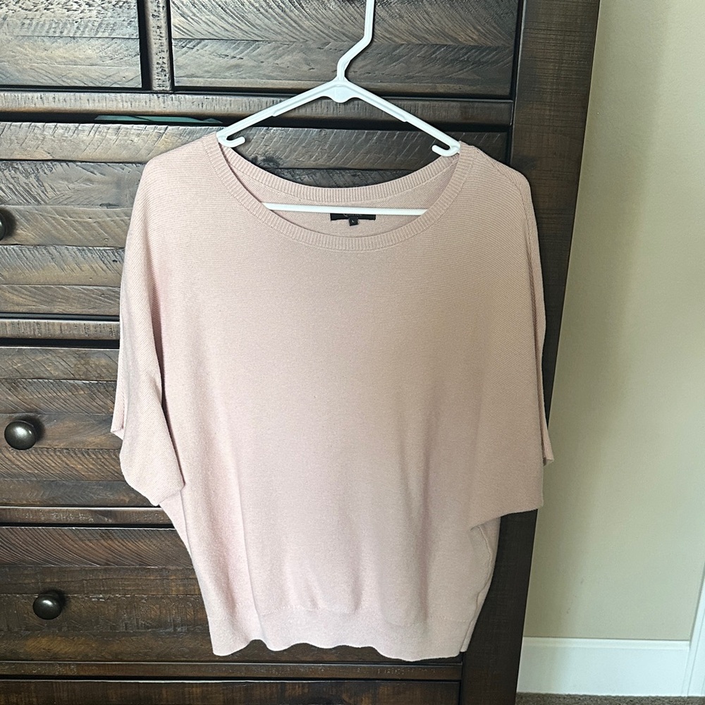 Quince Blush Pink Short Sleeve Sweatshirt